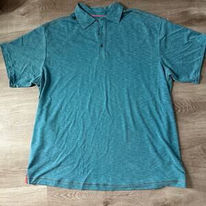 tommy Bahama 1XLT Polo knit green blue mens casual short sleeve shirt XL